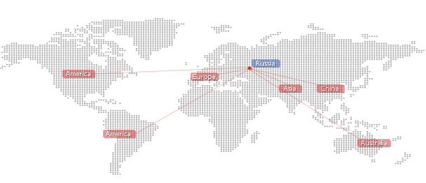 international shipping - map